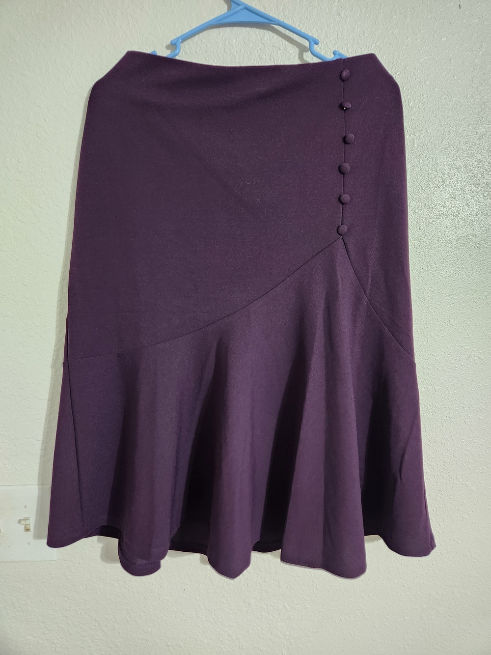 Pencil Skirt Flared Bottom Design with Button Detail